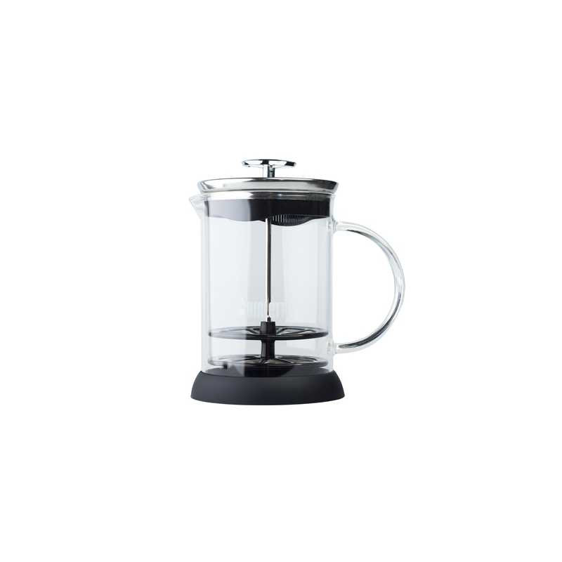 Bialetti Ruční napěňovač mléka skleněný 330 ml - černá